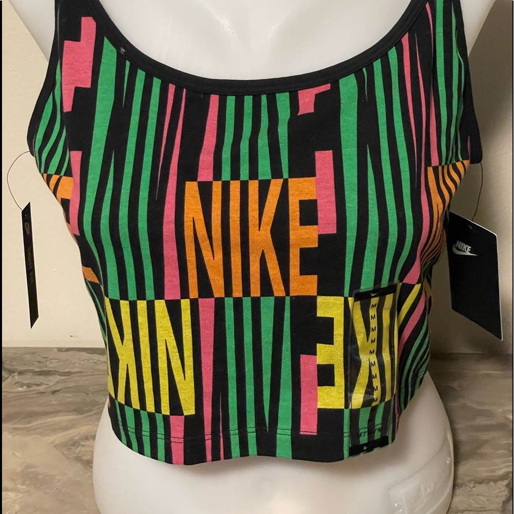 Nike striped cropped tank